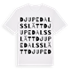 White t-shirt med Djupedalsslätt ordlek t-shirt