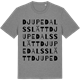 Mid Heather Gray t-shirt med Djupedalsslätt ordlek t-shirt
