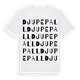 White t-shirt med Djupepall ordlek t-shirt