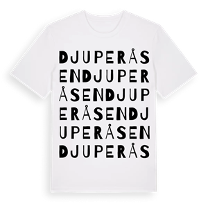 Djuperåsen ordlek t-shirt – ekologisk bomull t-shirt från Pinshirt