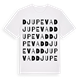 White t-shirt med Djupevad ordlek t-shirt