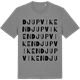 Mid Heather Gray t-shirt med Djupviken ordlek t-shirt