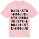 Pink Cotton t-shirt med Djurastrand ordlek t-shirt