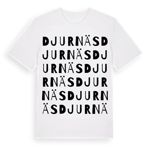 Djurnäs ordlek t-shirt – ekologisk bomull t-shirt från Pinshirt
