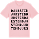 Pink Cotton t-shirt med Djursten ordlek t-shirt