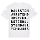 White t-shirt med Djursten ordlek t-shirt