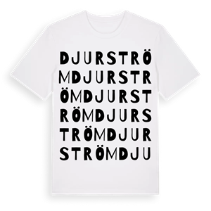 Djurström ordlek t-shirt – ekologisk bomull t-shirt från Pinshirt