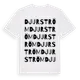 White t-shirt med Djurström ordlek t-shirt