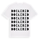 White t-shirt med Dockered ordlek t-shirt