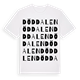 White t-shirt med Döddalen ordlek t-shirt