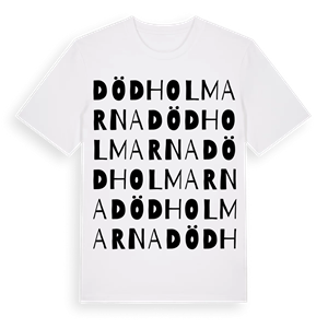 Dödholmarna ordlek t-shirt – ekologisk bomull t-shirt från Pinshirt