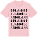 Pink Cotton t-shirt med Döljan ordlek t-shirt