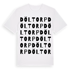 Döltorp ordlek t-shirt – ekologisk bomull t-shirt från Pinshirt