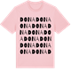 Pink Cotton t-shirt med Dona ordlek t-shirt