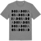 Mid Heather Gray t-shirt med Dona ordlek t-shirt