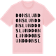 Pink Cotton t-shirt med Donslund ordlek t-shirt