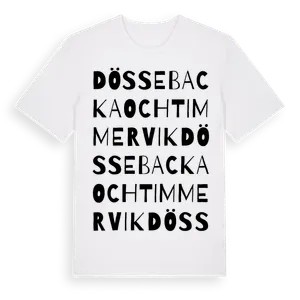 Dössebacka Och Timmervik ordlek t-shirt – ekologisk bomull t-shirt från Pinshirt