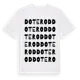 White t-shirt med Doterod ordlek t-shirt