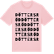 Pink Cotton t-shirt med Döttersröd ordlek t-shirt