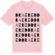 Pink Cotton t-shirt med Draered ordlek t-shirt