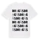 White t-shirt med Dragås ordlek t-shirt