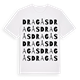 White t-shirt med Dragås ordlek t-shirt