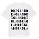 White t-shirt med Dräglan ordlek t-shirt