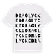 White t-shirt med Draglycke ordlek t-shirt
