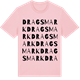 Pink Cotton t-shirt med Dragsmark ordlek t-shirt