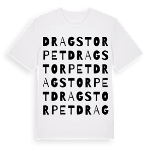 Dragstorpet ordlek t-shirt – ekologisk bomull t-shirt från Pinshirt