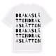 White t-shirt med Drakaslätten ordlek t-shirt