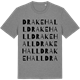 Mid Heather Gray t-shirt med Drakehall ordlek t-shirt