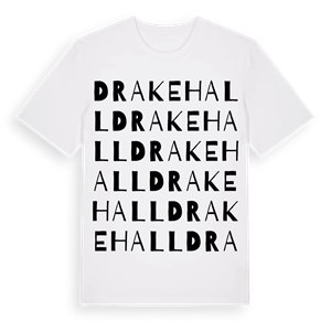 Drakehall ordlek t-shirt – ekologisk bomull t-shirt från Pinshirt