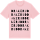 Pink Cotton t-shirt med Drakerud ordlek t-shirt