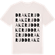 Vintage White t-shirt med Drakerud ordlek t-shirt