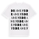 White t-shirt med Drambyn ordlek t-shirt