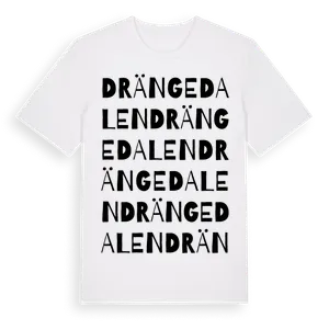 Drängedalen ordlek t-shirt – ekologisk bomull t-shirt från Pinshirt