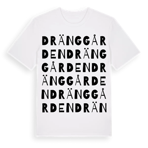 Dränggården ordlek t-shirt – ekologisk bomull t-shirt från Pinshirt