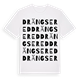 White t-shirt med Drängsered ordlek t-shirt
