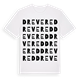 White t-shirt med Drevered ordlek t-shirt