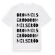 White t-shirt med Drommelseröd ordlek t-shirt