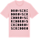 Pink Cotton t-shirt med Dromsered ordlek t-shirt