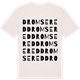 Vintage White t-shirt med Dromsered ordlek t-shirt
