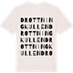 Vintage White t-shirt med Drottningkullen ordlek t-shirt