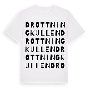 Drottningkullen ordlek t-shirt – ekologisk bomull t-shirt från Pinshirt
