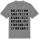 Mid Heather Gray t-shirt med Druvefors ordlek t-shirt