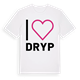 White t-shirt med Jag älskar Dryp t-shirt stort tryck