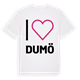 White t-shirt med Jag älskar Dumö t-shirt stort tryck