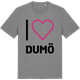 Mid Heather Gray t-shirt med Jag älskar Dumö t-shirt stort tryck