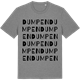 Mid Heather Gray t-shirt med Dumpen ordlek t-shirt
